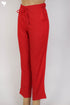 Cambric Cotton Pants In Crimson Red